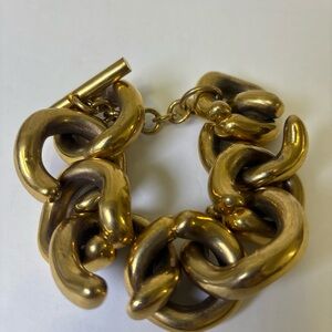 J. Crew Bold Gold-toned Chunky Bracelet in GUC